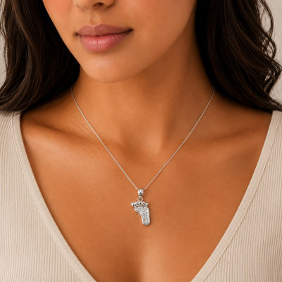 The Dainty Baby Footprint Keepsake Pendant